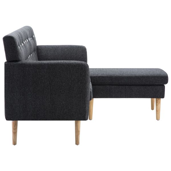 vidaXL Καναπές Γωνιακός Σκούρο Γκρι 171,5 x 138 x 81,5 εκ. Υφασμάτινος