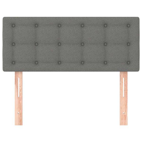 vidaXL Κεφαλάρι Κρεβατιού Σκούρο Γκρι 80 x 5 x 78/88 εκ. Υφασμάτινο