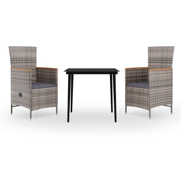 vidaXL &Sigma;&epsilon;&tau; &Tau;&rho;&alpha;&pi;&epsilon;&zeta;&alpha;&rho;ί&alpha;&sigmaf; &Kappa;ή&pi;&omicron;&upsilon; 3 &Tau;&epsilon;&mu;&alpha;&chi;ί&omega;&nu; &Gamma;&kappa;&rho;&iota; &mu;&epsilon; &Mu;&alpha;&xi;&iota;&lambda;ά&rho;&iota;&alpha;