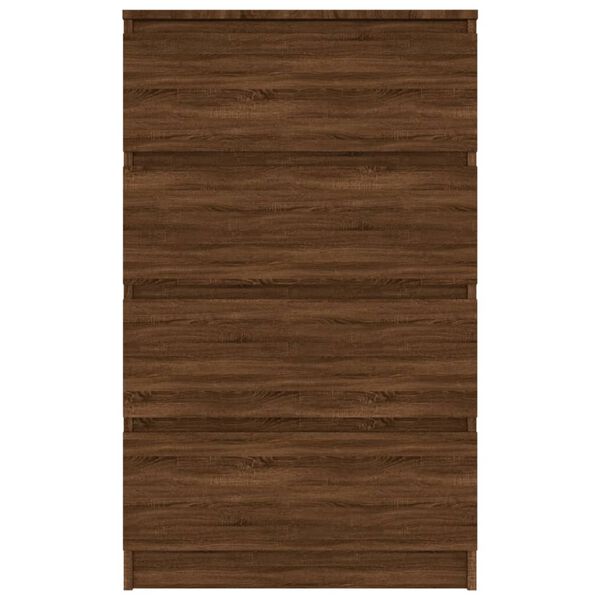 vidaXL Συρταριέρα Καφέ Δρυς 60 x 35 x 98,5 εκ. από Επεξεργασμένο Ξύλο