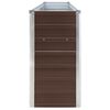 vidaXL Ζαρντινιέρα Ψηλή Καφέ 320 x 40 x 77 εκ. Γαλβανισμένος Χάλυβας