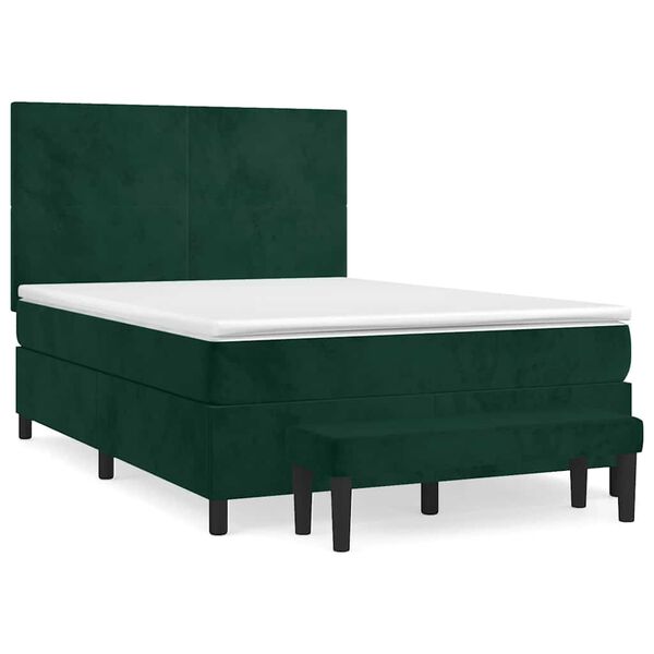 vidaXL &Kappa;&rho;&epsilon;&beta;ά&tau;&iota; Boxspring &mu;&epsilon; &Sigma;&tau;&rho;ώ&mu;&alpha; &Sigma;&kappa;&omicron;ύ&rho;&omicron; &Pi;&rho;ά&sigma;&iota;&nu;&omicron; 140x190&epsilon;&kappa;. &Beta;&epsilon;&lambda;&omicron;ύ&delta;&iota;&nu;&omicron;