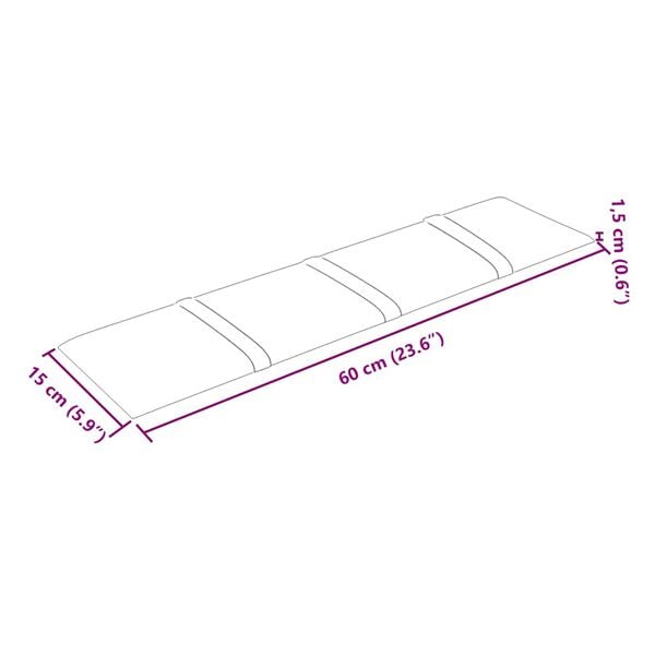 vidaXL Πάνελ Τοίχου 12 τεμ. Κίτρινα 60 x 15 εκ. 1,08 μ² Βελούδινα