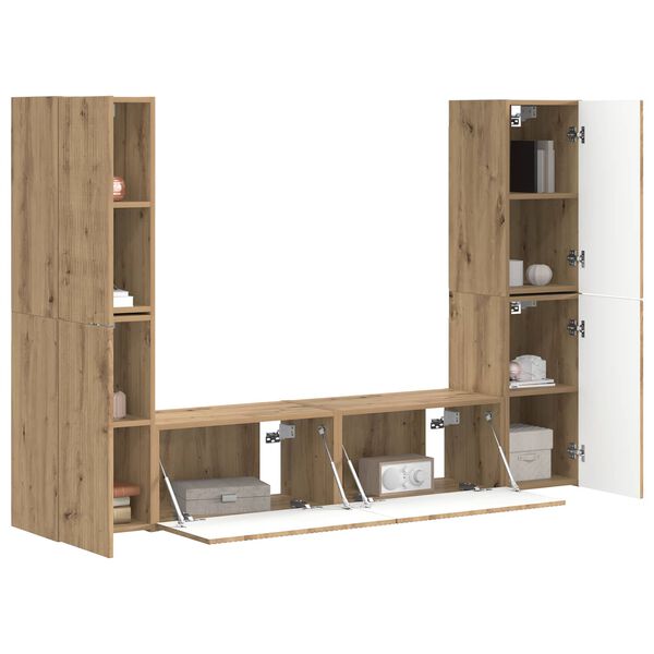 vidaXL &Sigma;&epsilon;&tau; &epsilon;&pi;ί&pi;&lambda;&omicron;&upsilon; &tau;&eta;&lambda;&epsilon;ό&rho;&alpha;&sigma;&eta;&sigmaf; 6 pcs Artisan Oak &Epsilon;&pi;&epsilon;&xi;&epsilon;&rho;&gamma;&alpha;&sigma;&mu;έ&nu;&omicron; &xi;ύ&lambda;&omicron;