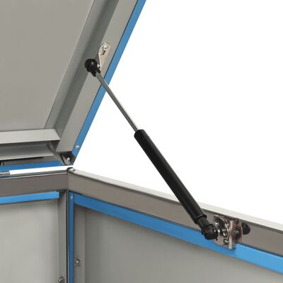 vidaXL Πλαίσιο Κάδου Απορρ. Τριπλό με Ρόδες 207x77,5x115 εκ. Αν. Ατσά.