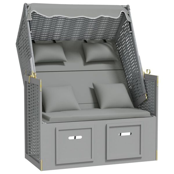 vidaXL &Xi;&alpha;&pi;&lambda;ώ&sigma;&tau;&rho;&alpha; Strandkorb &Gamma;&kappa;&rho;&iota; &Sigma;&upsilon;&nu;&theta;&epsilon;&tau;&iota;&kappa;ό &Rho;&alpha;&tau;ά&nu;/&Mu;&alpha;&sigma;ί&phi; &Xi;ύ&lambda;&omicron; +&Mu;&alpha;&xi;&iota;&lambda;ά&rho;&iota;&alpha;