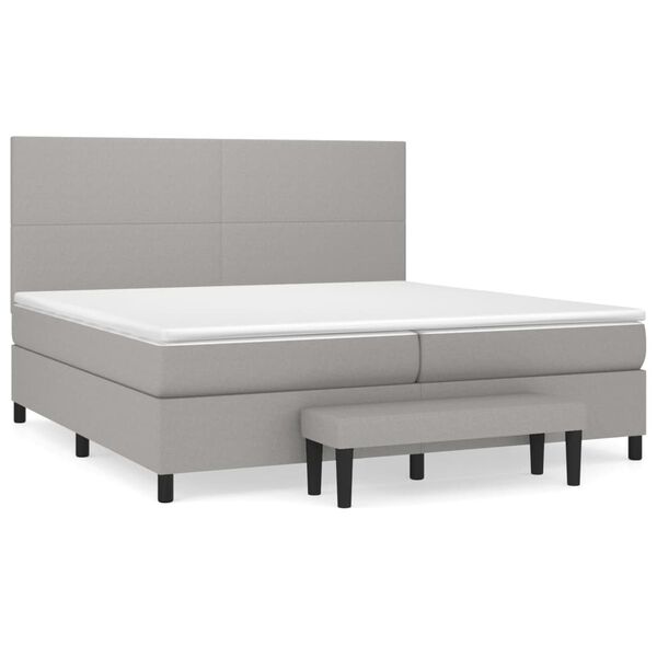 vidaXL &Kappa;&rho;&epsilon;&beta;ά&tau;&iota; Boxspring &mu;&epsilon; &Sigma;&tau;&rho;ώ&mu;&alpha; &Alpha;&nu;&omicron;&iota;&chi;&tau;ό &Gamma;&kappa;&rho;&iota; 200x200 &epsilon;&kappa;. &Upsilon;&phi;&alpha;&sigma;&mu;ά&tau;&iota;&nu;&omicron;