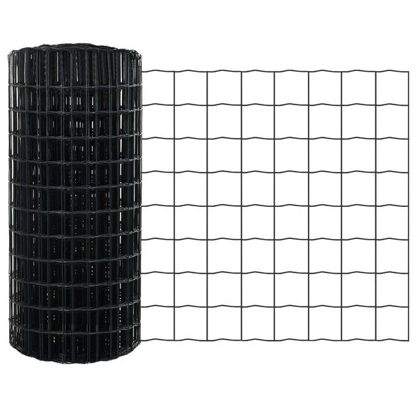 vidaXL Ευρωπαϊκός Φράκτης με 13 Άγκυστρα 1x25 μ Γαλβανισμένος Χάλυβας Γκρι