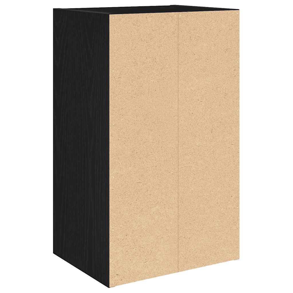 vidaXL Βιβλιοθήκη Μαύρη Δρυς 31x24x52 cm Κατασκευασμένο ξύλο
