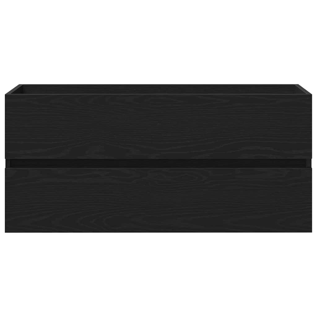 vidaXL Ντουλάπι Νιπτήρα Μαύρη Δρυς 100x38,5x45 εκ. Μοριοσανίδα