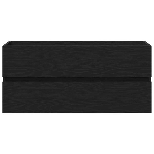 vidaXL Ντουλάπι Νιπτήρα Μαύρη Δρυς 100x38,5x45 εκ. Μοριοσανίδα
