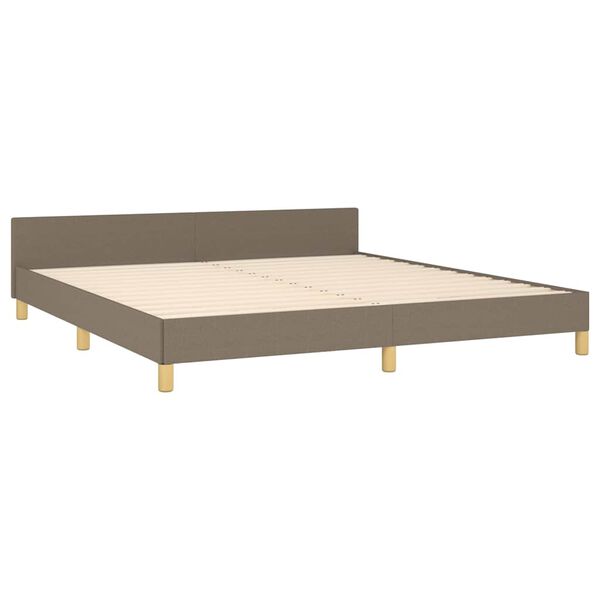 vidaXL Σκελετός Κρεβατιού Χωρίς Στρώμα Taupe 180x200 εκ. Υφασμάτινο