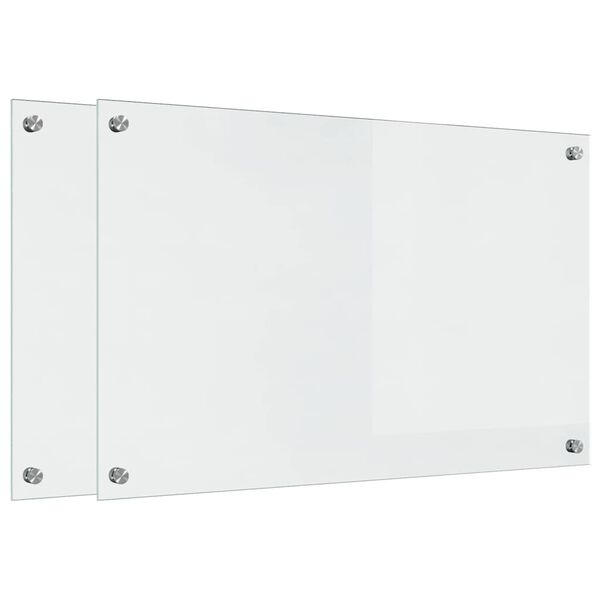 vidaXL Πίσω Πάνελ Κουζίνας Διαφανές 80 x 50 cm σκληρυμένο γυαλί