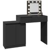 vidaXL Μπουντουάρ με LED Σετ Μαύρο 115x37x110,5 εκ.