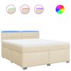 vidaXL &Kappa;&rho;&epsilon;&beta;ά&tau;&iota; Boxspring &mu;&epsilon; &Sigma;&tau;&rho;ώ&mu;&alpha; &Kappa;&rho;&epsilon;&mu; 180x200 &epsilon;&kappa;. &Upsilon;&phi;&alpha;&sigma;&mu;ά&tau;&iota;&nu;&omicron;