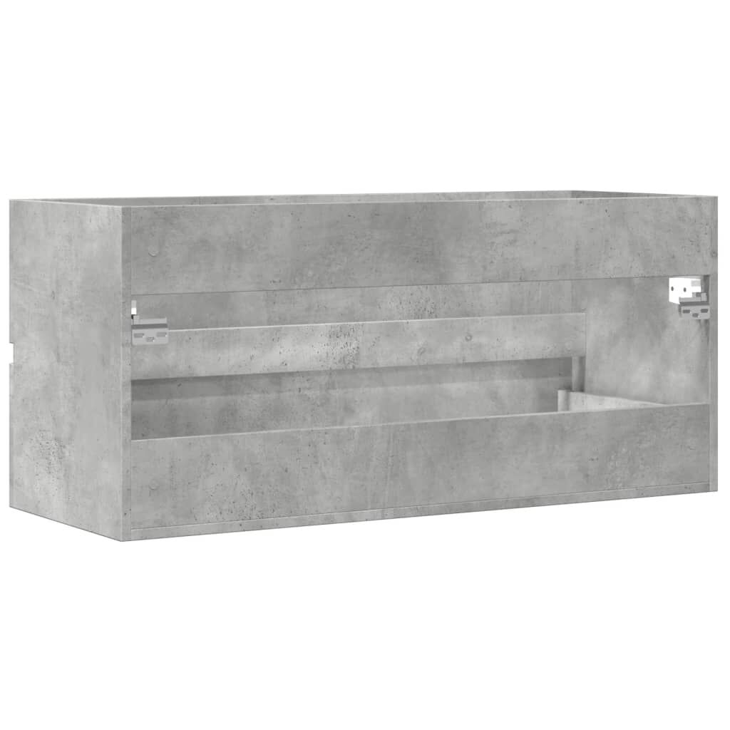 vidaXL Ντουλάπι Νιπτήρα Γκρι Σκυροδέματος 100x38,5x45 εκ. Επεξ. Ξύλο