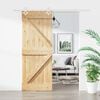 vidaXL Συρόμενη Μεσόπορτα με Μηχανισμό 85 x 210 εκ. Μασίφ Ξύλο Πεύκου