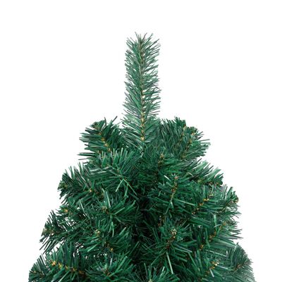 vidaXL Χριστ. Δέντρο Μισό Προφωτισμένο Τεχνητό Μπάλες Πράσινο 120εκ