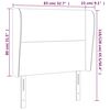vidaXL Κεφαλάρι με Πτερύγια Λευκό 83x23x118/128 εκ. Συνθετικό Δέρμα