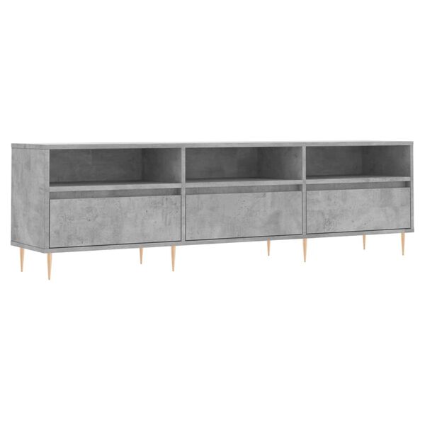vidaXL Έπιπλο Τηλεόρασης Γκρι Σκυρ. 150x30x44,5 εκ. Επεξ. Ξύλο