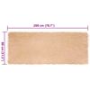 vidaXL Ψεύτικο Δέρμα Προβάτου Χαλί Μπεζ 80 x 200 cm Πολυεστέρας