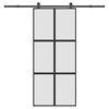 vidaXL &Sigma;&upsilon;&rho;ό&mu;&epsilon;&nu;&eta; &pi;ό&rho;&tau;&alpha; &mu;&epsilon; &sigma;&epsilon;&tau; &upsilon;&lambda;&iota;&kappa;&omicron;ύ 90x205 cm &alpha;&pi;ό &gamma;&upsilon;&alpha;&lambda;ί&&Alpha;&lambda;&omicron;&upsilon;&mu;ί&nu;&iota;&omicron;