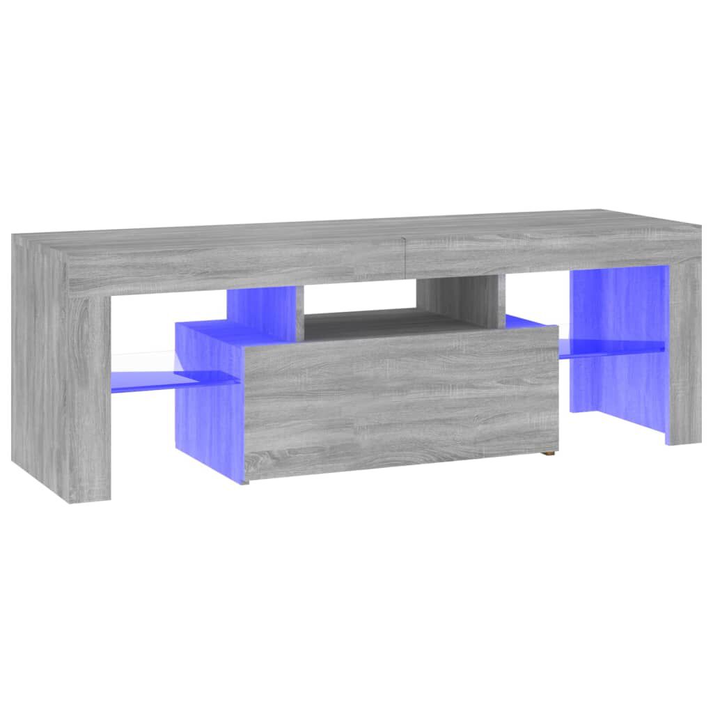 vidaXL Έπιπλο Τηλεόρασης με LED Γκρι Sonoma 120x35x40 εκ.