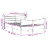 vidaXL Πλαίσιο Κρεβατιού με Κεφαλάρι Λευκό 120x200 εκ. από Μασίφ Πεύκο