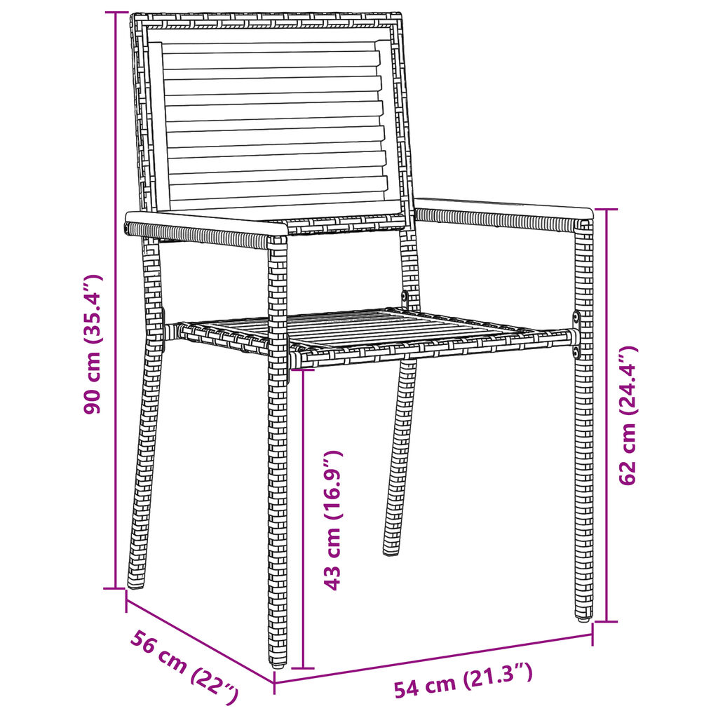 vidaXL Σέτ φαγητού για κήπο 4 pcs Μπεζ 150 x 90 x 75 cm