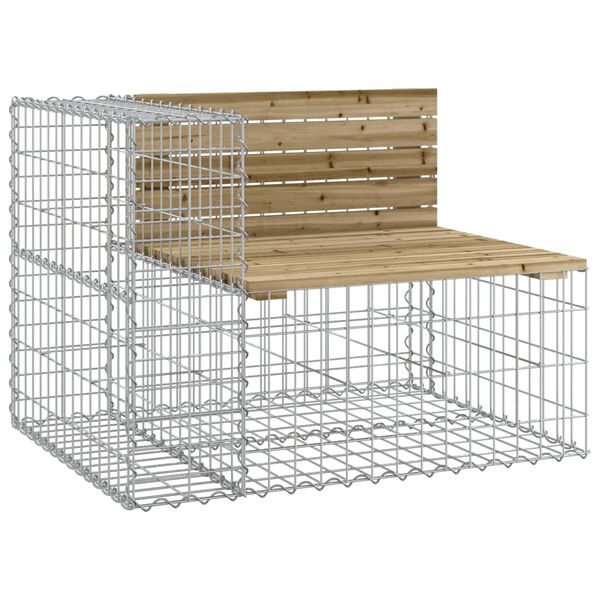 vidaXL Παγκάκι Κήπου Συρματοκιβώτιο 184x71x65,5 εκ. Εμποτ. Ξύλο Πεύκου