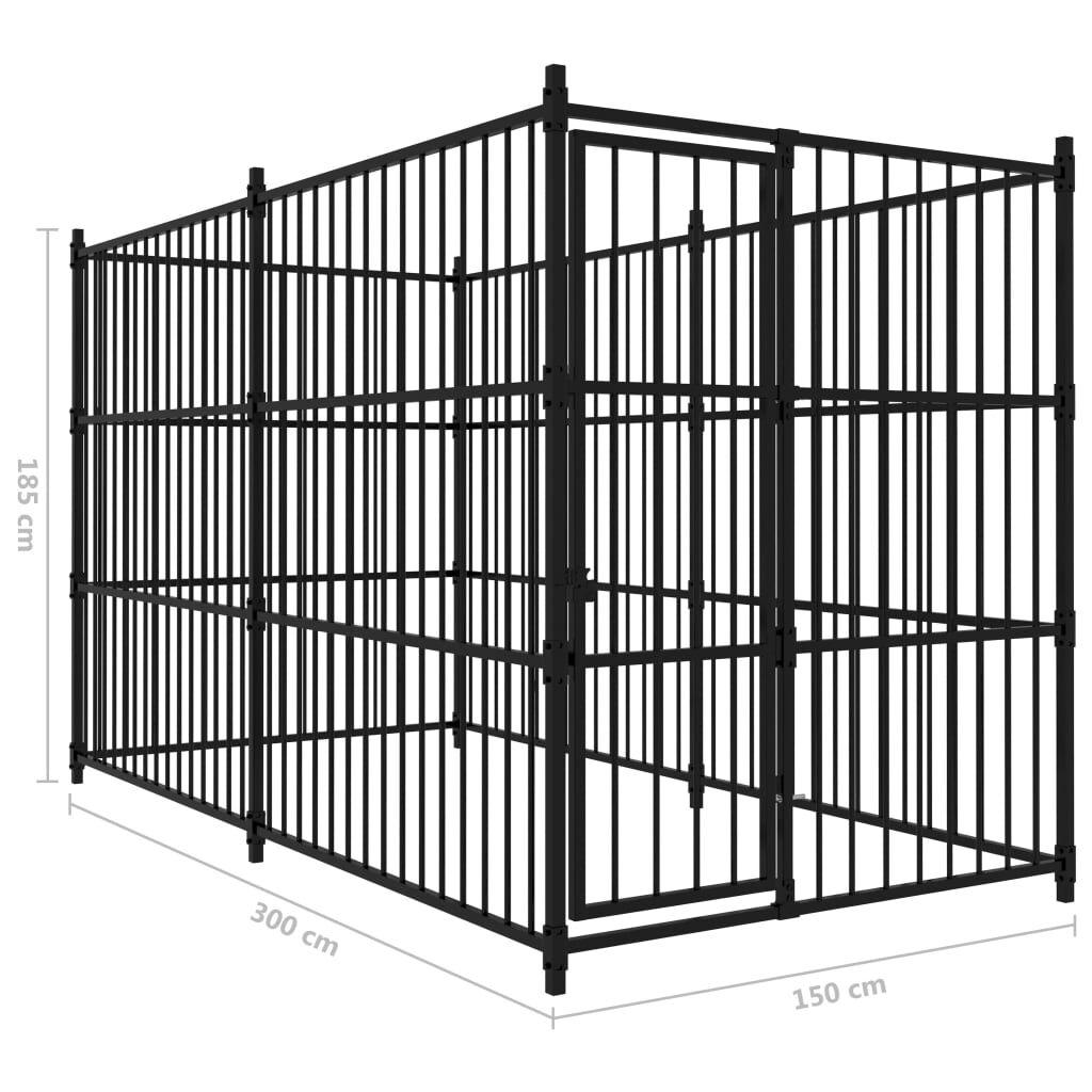 vidaXL Κλουβί Σκύλου Εξωτερικού Χώρου 300 x 150 x 185 εκ.