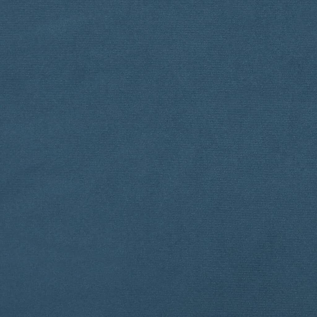 vidaXL Στρώμα με Pocket Springs Σκούρο Μπλε 90x220x20 εκ. Βελούδινο