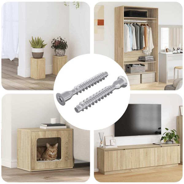 vidaXL &Beta;ί&delta;&epsilon;&sigmaf; &Epsilon;&pi;&iota;&beta;&epsilon;&beta;&alpha;ί&omega;&sigma;&eta;&sigmaf; 2 pcs &Alpha;&sigma;&eta;&mu;ί &Oslash;7 x 50 &chi;&iota;&lambda; &Mu;έ&tau;&alpha;&lambda;&lambda;&omicron;