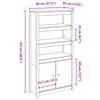 vidaXL Ντουλάπι Ψηλό Καφέ Μέλι 80x35x154 εκ. από Μασίφ Ξύλο Πεύκου
