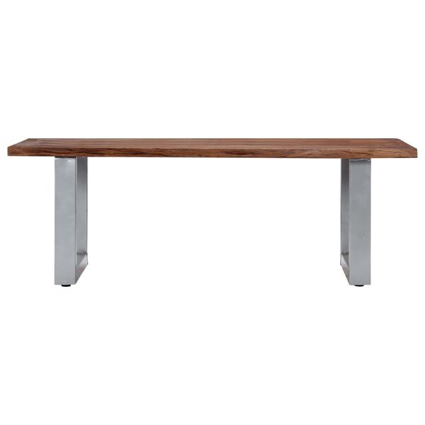 vidaXL Τραπεζάκι Σαλονιού Live Edge 115x60x40 εκ. Μασίφ Ξύλο Ακακίας