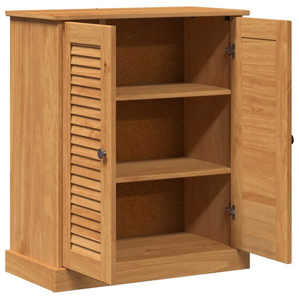 vidaXL Ντουλάπι Μπάνιου καφέ μελί 68 x 34 x 80 εκ Μασίφ ξύλο πεύκου