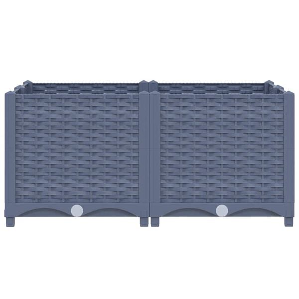 vidaXL Ζαρντινιέρα 80 x 80 x 38 εκ. από Πολυπροπυλένιο