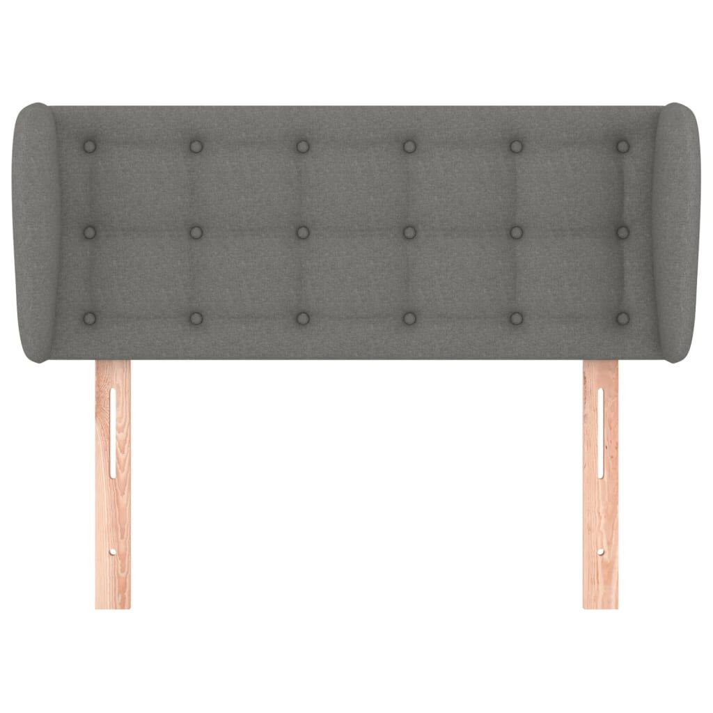 vidaXL Κεφαλάρι με Πτερύγια Σκούρο Γκρι 93x23x78/88 εκ. Υφασμάτινο