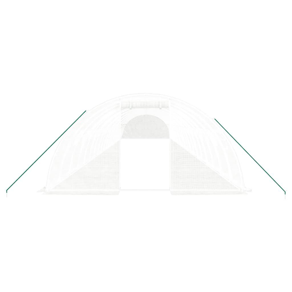 vidaXL Θερμοκήπιο Λευκό 80 μ² 20 x 4 x 2 μ. με Ατσάλινο Πλαίσιο