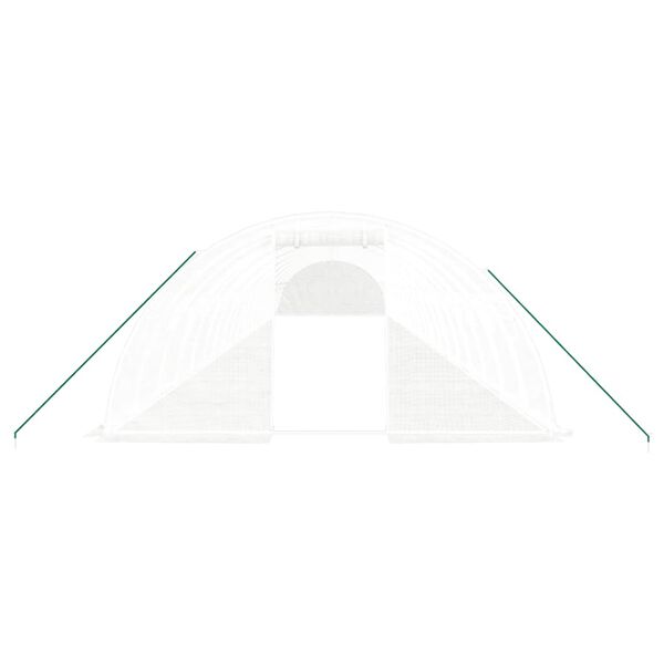 vidaXL Θερμοκήπιο Λευκό 80 μ² 20 x 4 x 2 μ. με Ατσάλινο Πλαίσιο