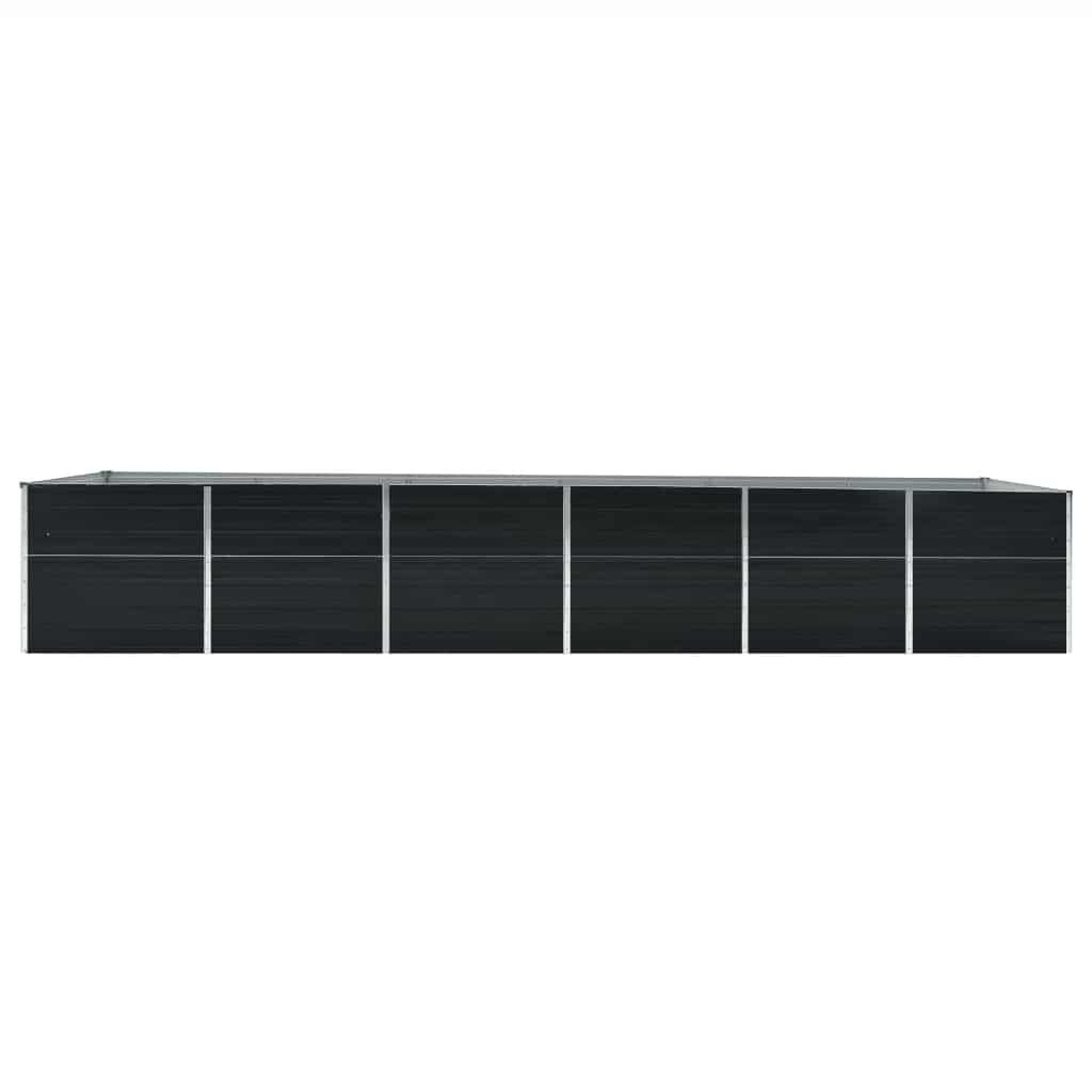 vidaXL Ζαρντινιέρα Υπερυψωμένη Ανθρακί 480x80x77 εκ. Γαλβαν. Χάλυβας