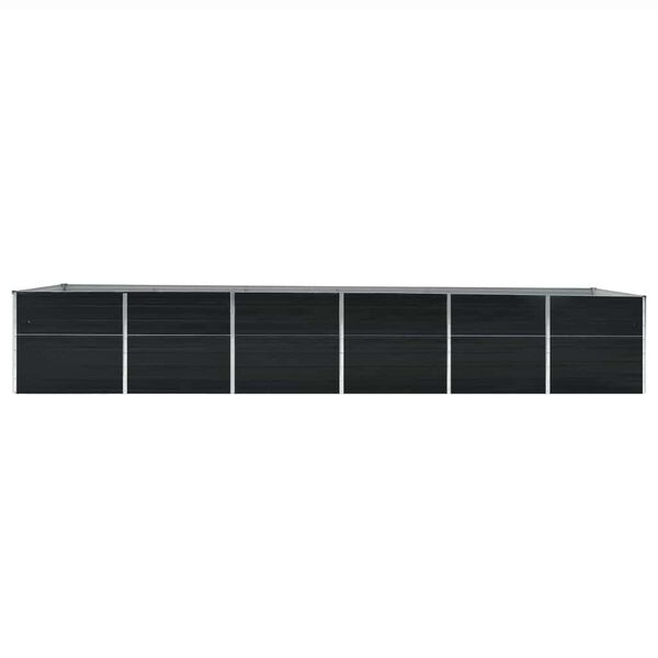 vidaXL Ζαρντινιέρα Υπερυψωμένη Ανθρακί 480x80x77 εκ. Γαλβαν. Χάλυβας