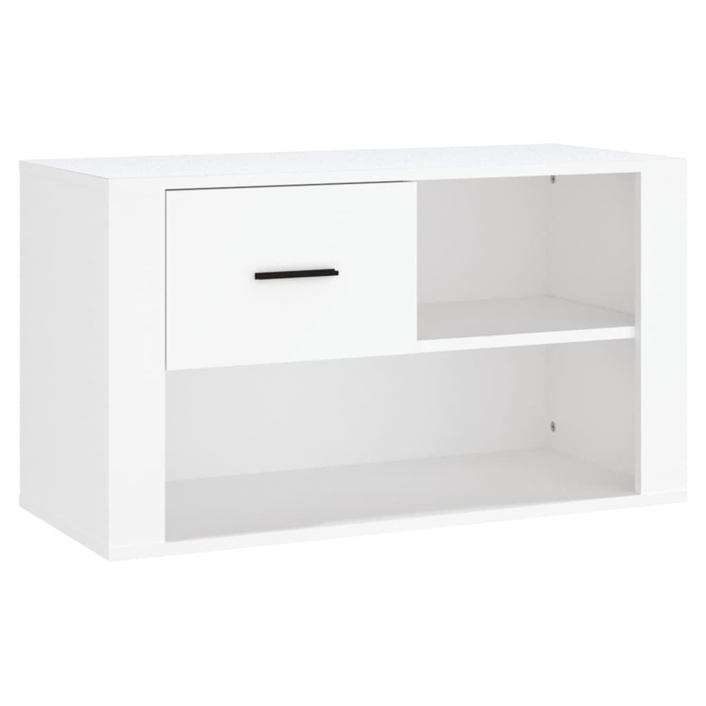 vidaXL Παπουτσοθήκη Λευκή 80 x 35 x 45 εκ. από Επεξεργασμένο Ξύλο