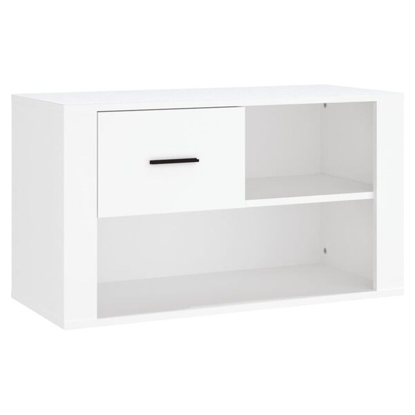 vidaXL Παπουτσοθήκη Λευκή 80 x 35 x 45 εκ. από Επεξεργασμένο Ξύλο