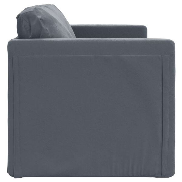 vidaXL Καναπές-Κρεβάτι Δαπέδου 2 σε 1 Σκ. Γκρι 122x204x55 εκ. Βελούδο