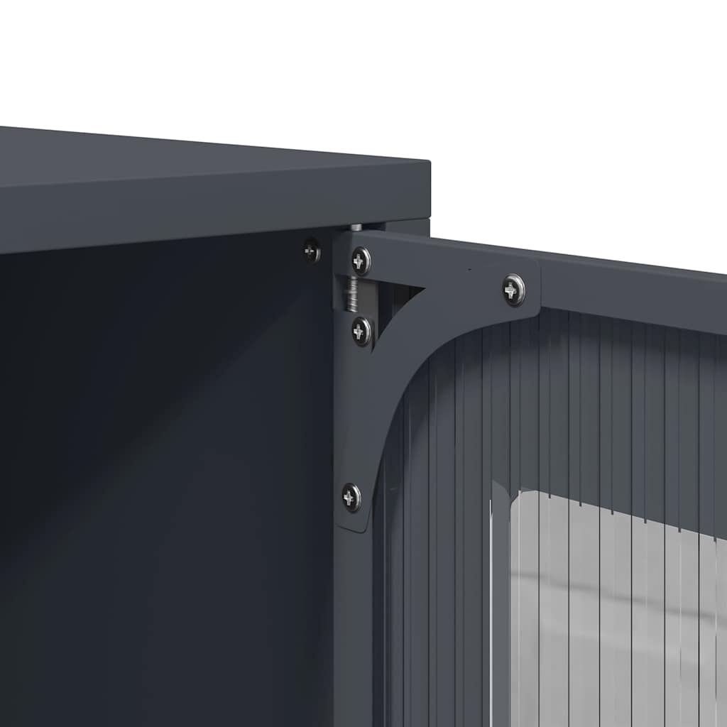 vidaXL Highboard Ανθρακί 68x39x107 cm Χάλυβας