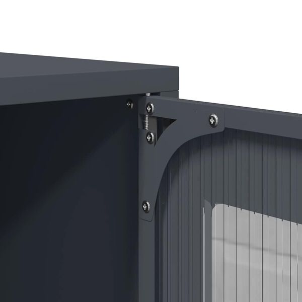 vidaXL Highboard Ανθρακί 68x39x107 cm Χάλυβας
