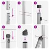vidaXL Στύλος Περιφράξεων 26 pcs Ασημί 3.2 x 3.2 x 170 εκ Ατσάλι
