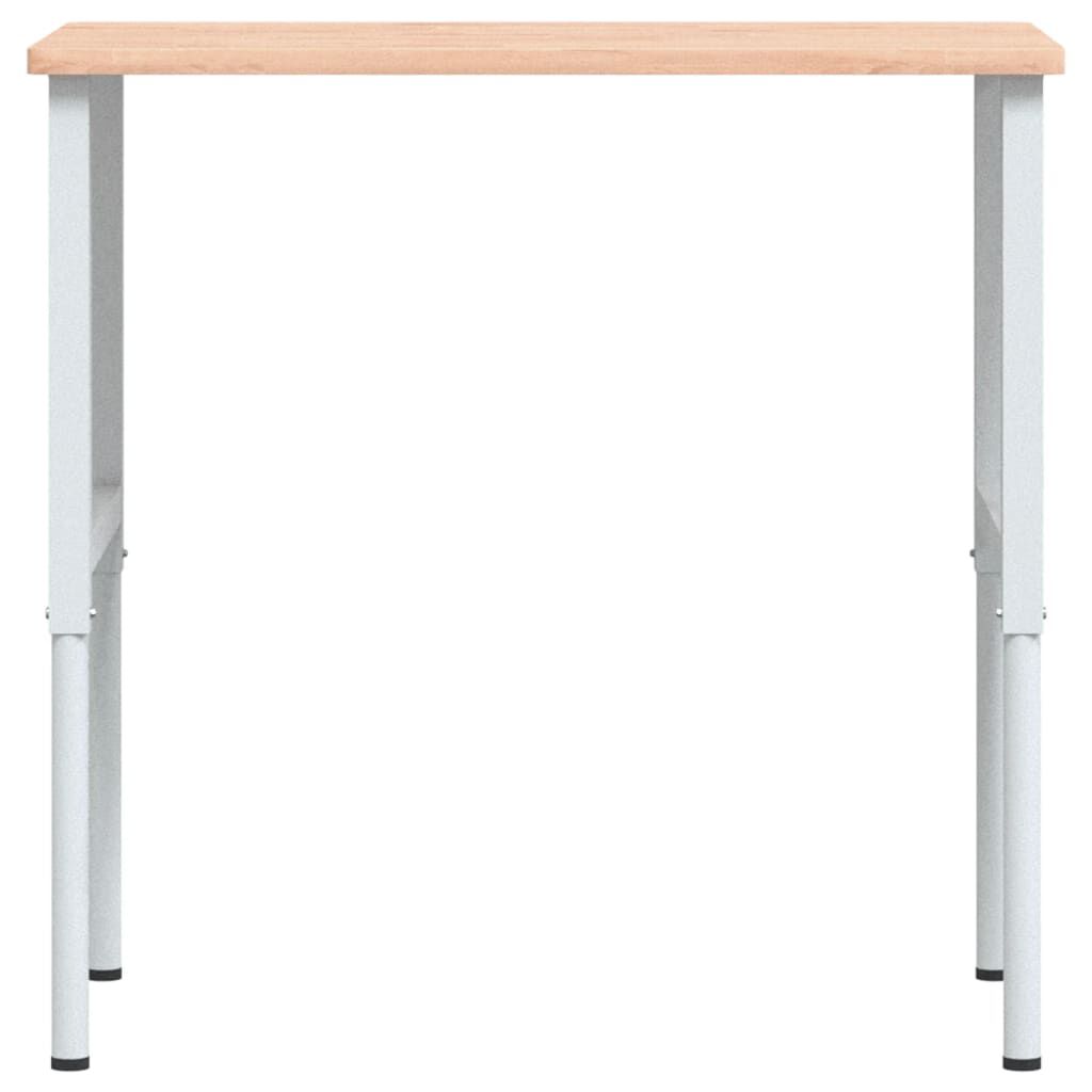 vidaXL Πάγκος Εργασίας Ορθογώνιος 100x60x(71,5-98) εκ Μασίφ Ξύλο Οξιάς