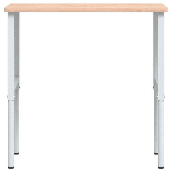 vidaXL Πάγκος Εργασίας Ορθογώνιος 100x60x(71,5-98) εκ Μασίφ Ξύλο Οξιάς